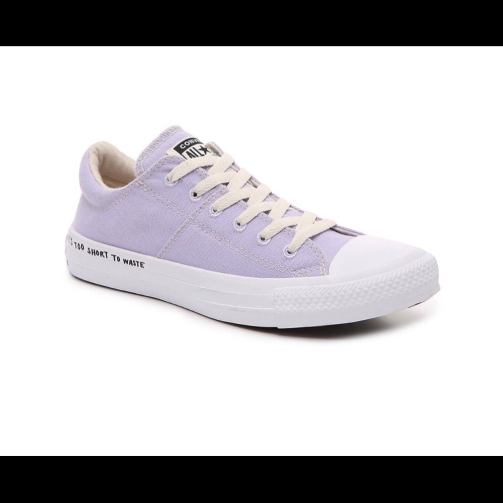 COPY - Size 7 - Life is too short purple converse